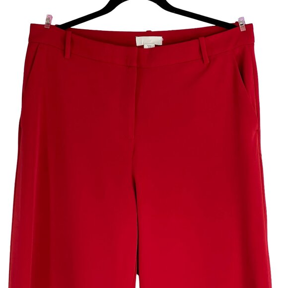 Women's Wide Leg Pants Red Size 14 from H&M. High Waisted - Picture 1 of 13